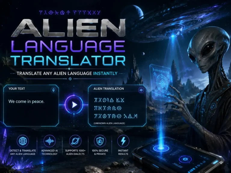 Free alien language translator — convert text to extraterrestrial speech