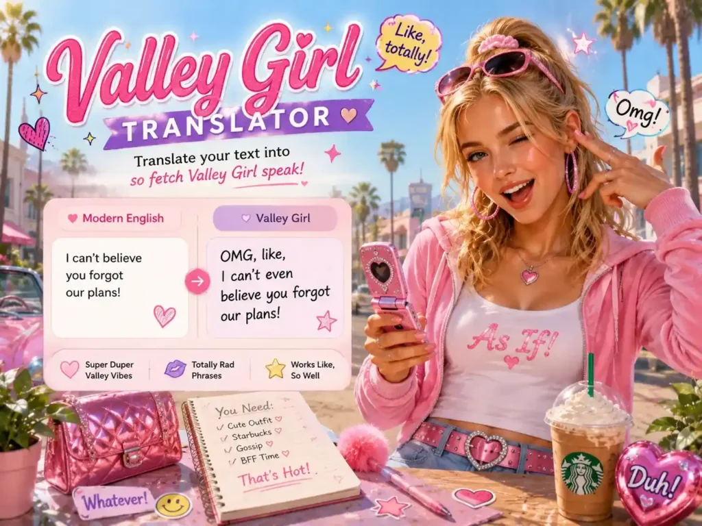 valley girl translator
